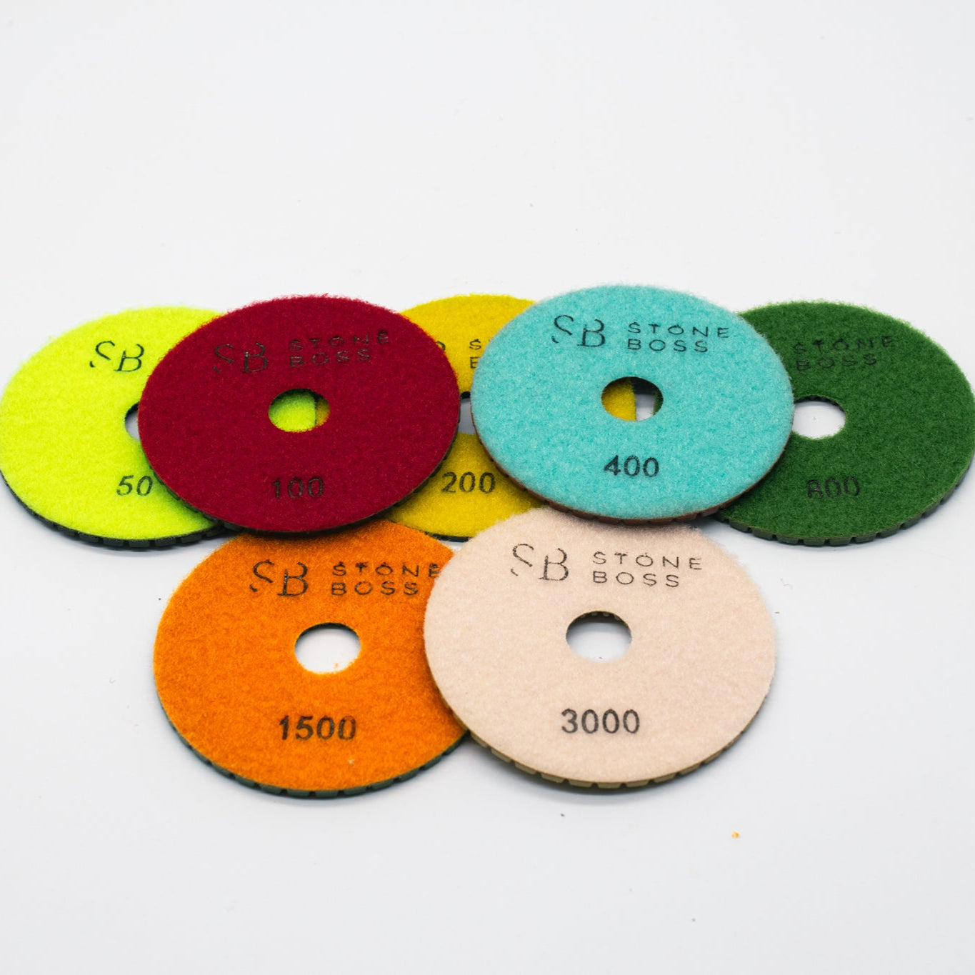 Wet Pads 7 step- Long Life - Ideal for Granite- Singles
