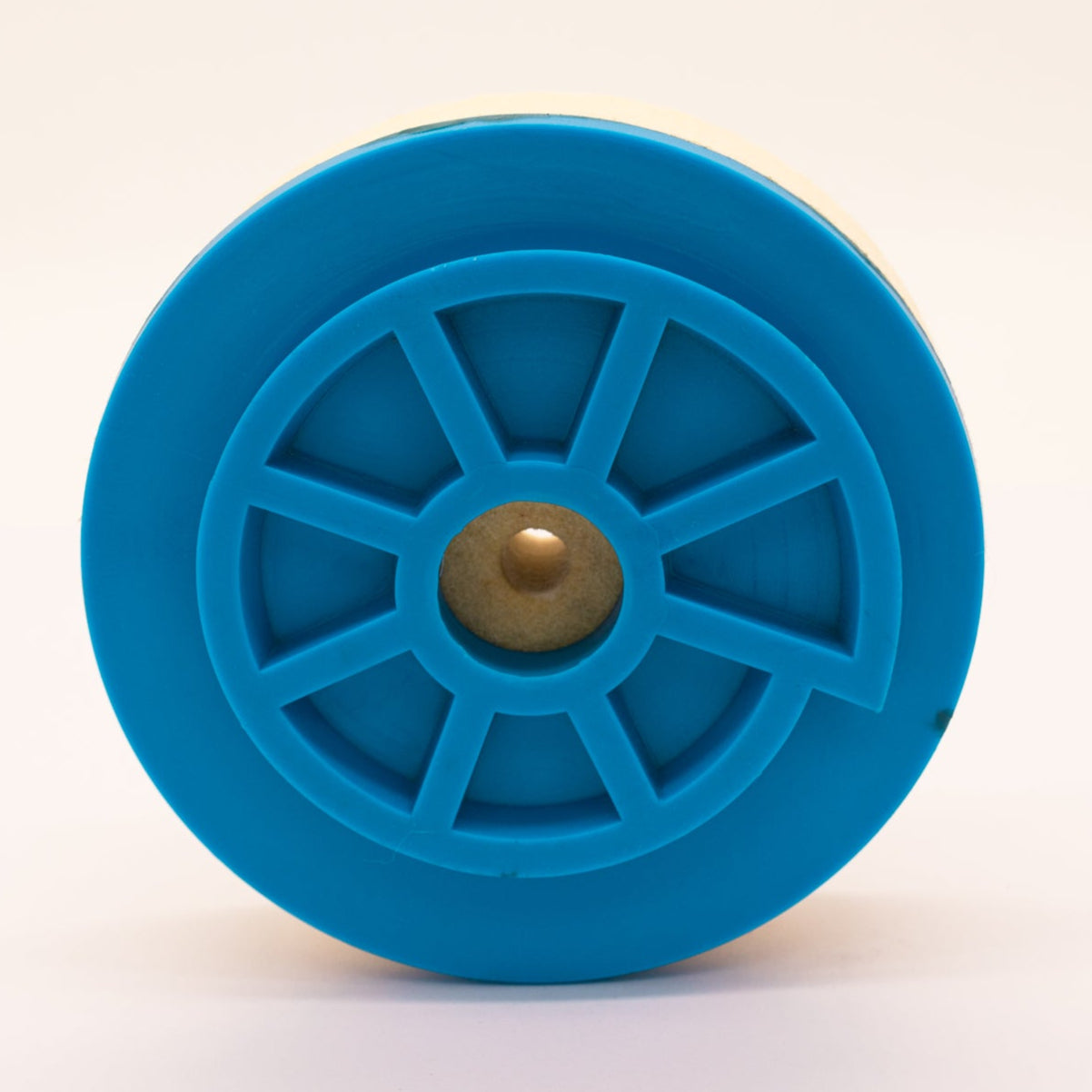 White Felt Pad 5" with a Snail Back Fitting - 125mm x 25mm