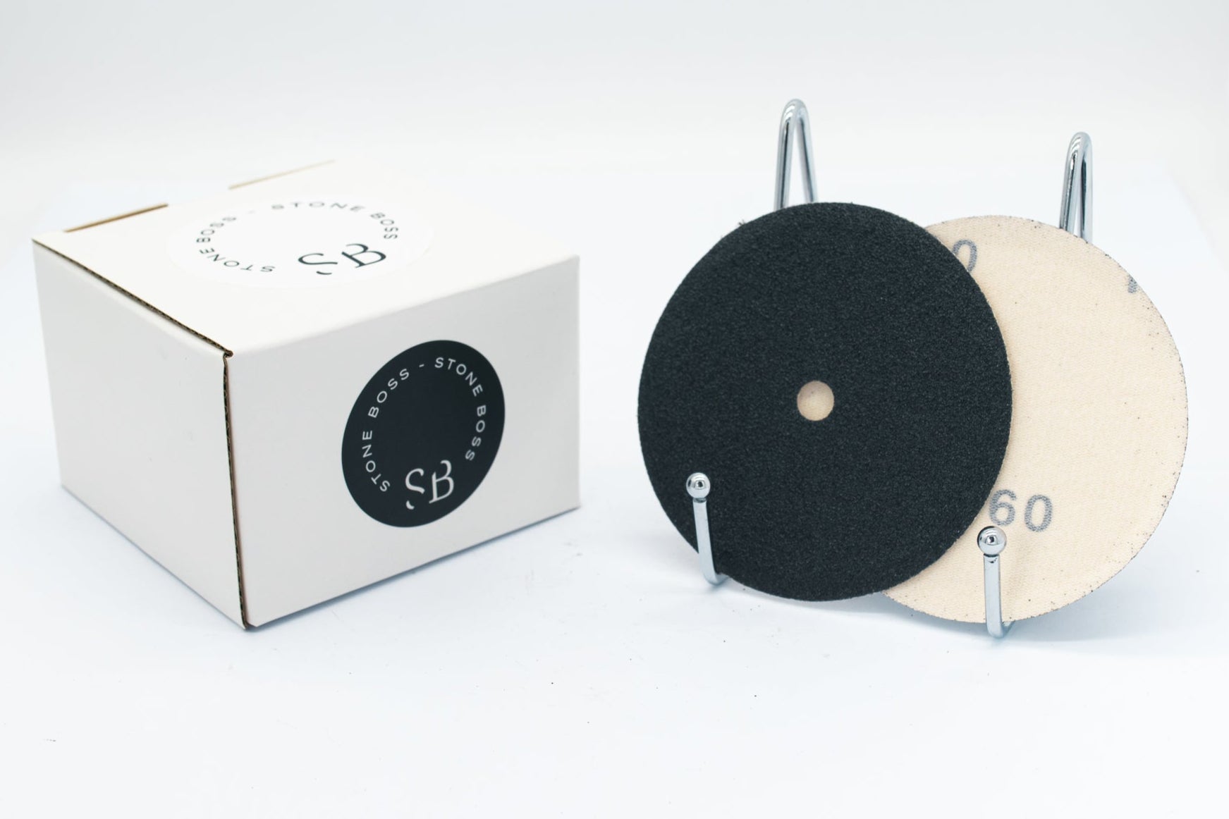 Wet and Dry Sand Pape 100mm Velcro Back - 60 Grit BOX OF 50
