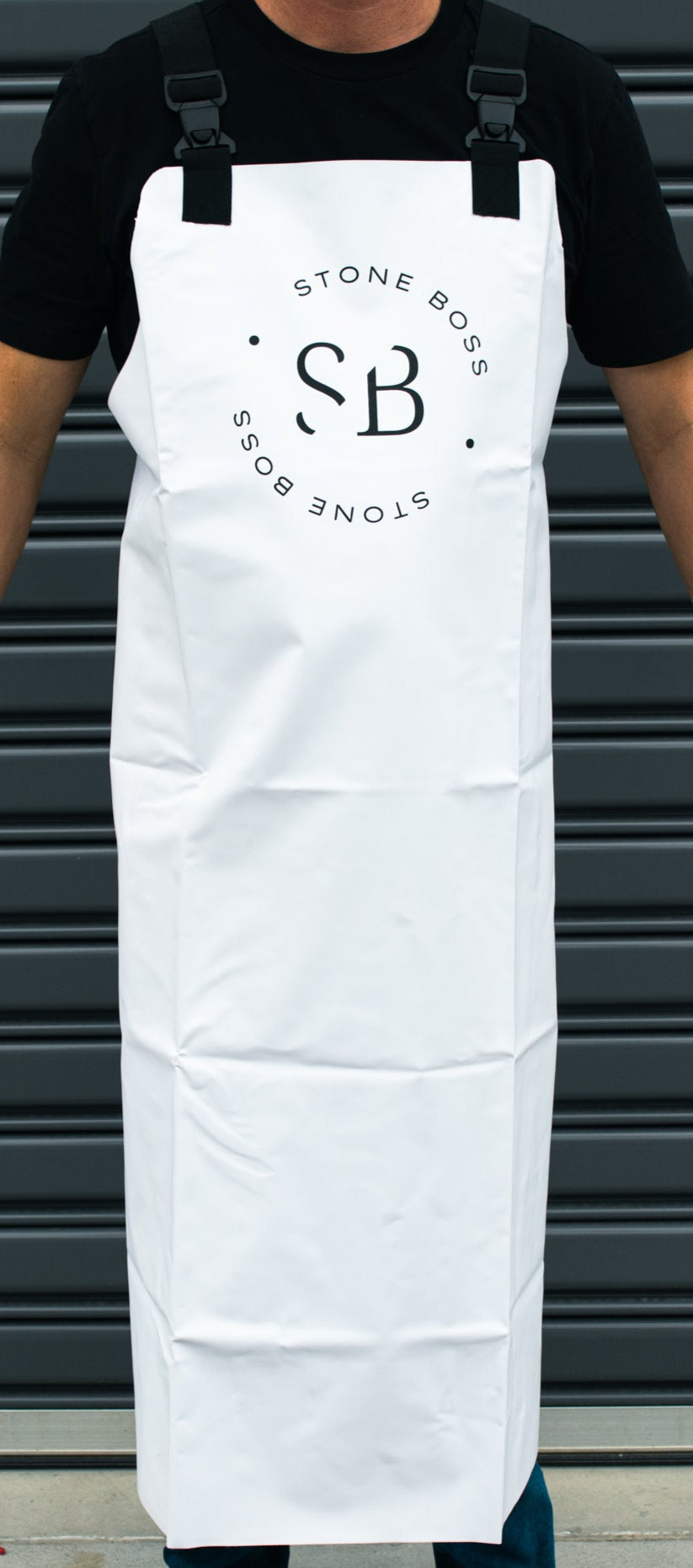Wet Apron with Clips and Cross over Back